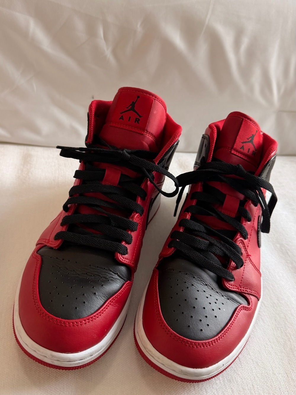 Nike Red and Black High-Top Sneakers